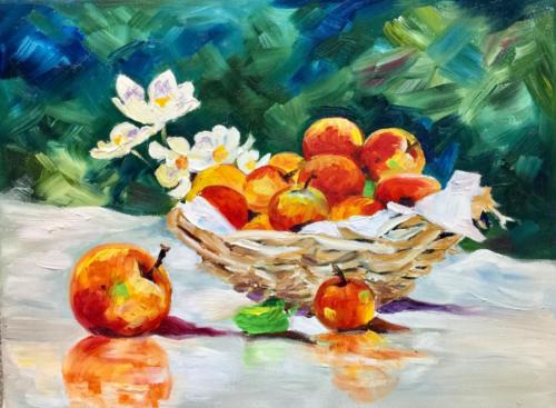 Früchte Öl 30x40 cm