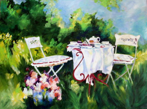 Gartenidylle Öl  70x90cm