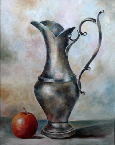 Krug mit Apfel Öl,50 x40 cm