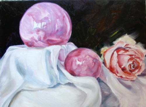 Rosenquarz Öl 30x40 cm