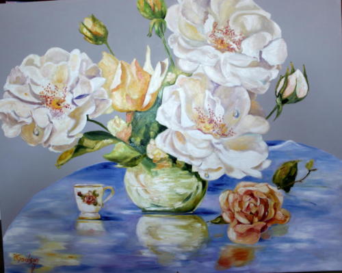 Teerosen Öl 80x100cm