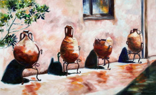 Terra Cotta Öl 50x100cm