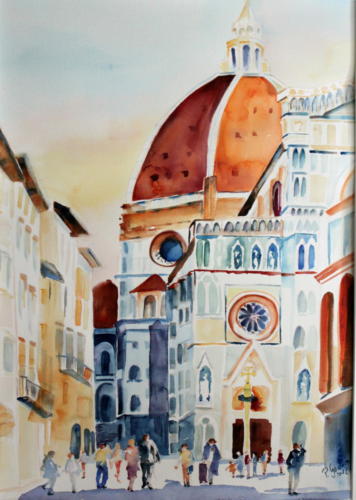 Florenz Aquarell 70x50cm