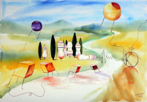 Internet of Things Öl 80x100cm