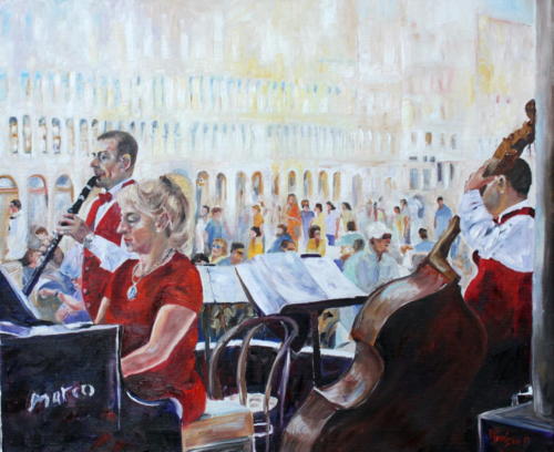 Cafe Florian Öl 50x70cm