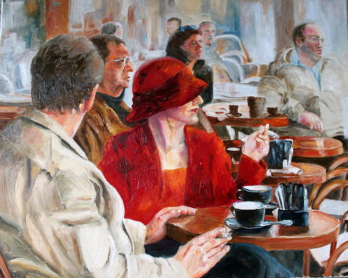 Capuccino Öl 30x40cm