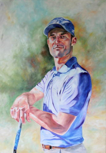 Der Golfer Öl 90x70cm