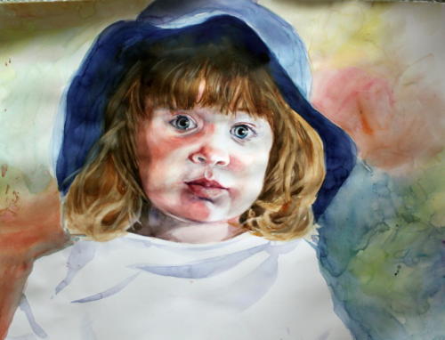 Emilia Aquarell 60x80cm