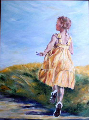 Grosse Sprünge Öl 80x60cm