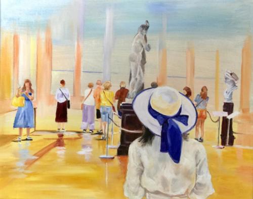 Im Museum Florenz Öl 40x50cm
