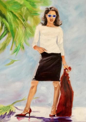 Lady Öl 30x20cm