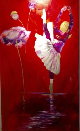 Mohntanz Öl 90x60cm