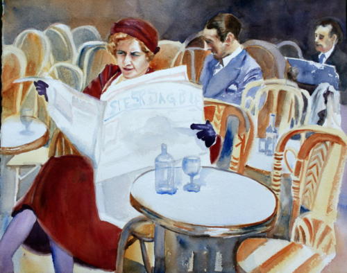 Nostalgie Aquarell 50x70cm