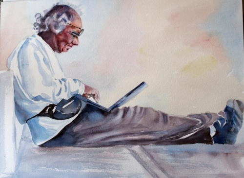 Online Aquarell 50x70cm