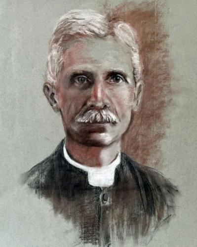 Reverend Francis Godson Pastell 60x50cm