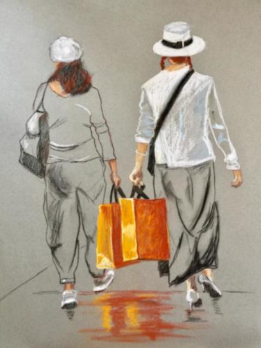 Shopping Pastell 70x50cm