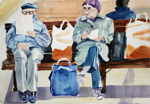 Shopping Queen Aquarell 50x70cm