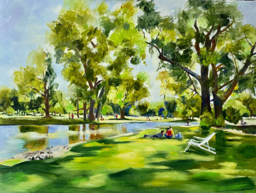 ,Englischer Garten,Öl ,50x60cm