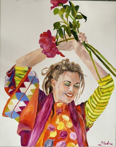 Flowergirl,Öl, 50x40cm