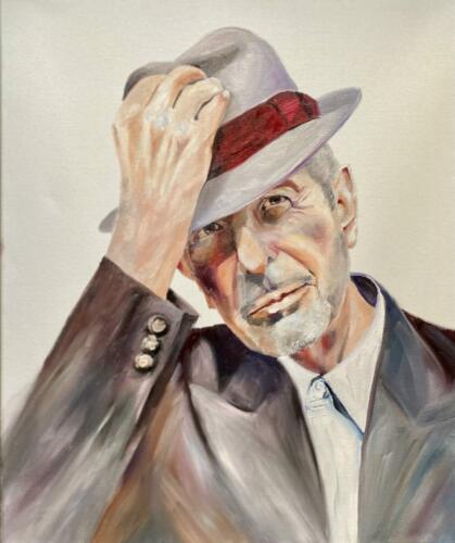 LeonardCohen,Öl 60x50 cm