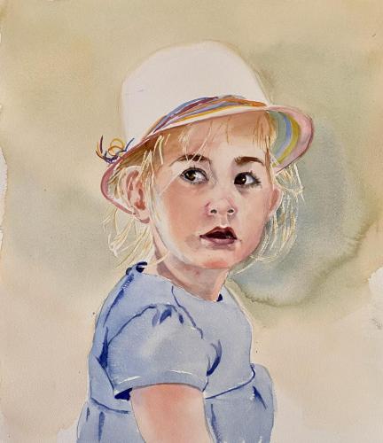 Mädchen Helena 60x50 cm Aquarell 2022