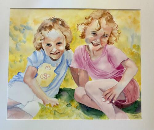 Modell Twin ,Aquarell 50x60cm